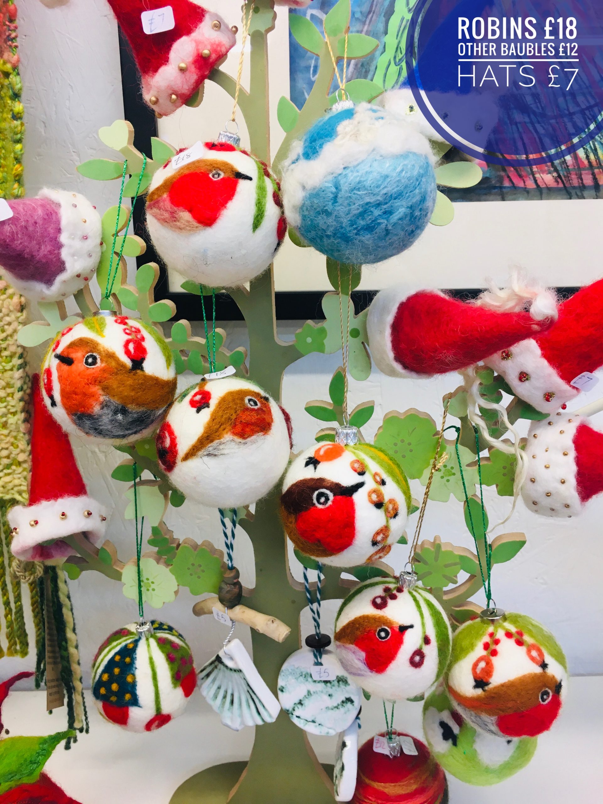 Robin baubles / tree ornaments