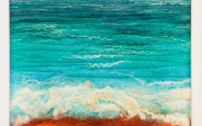 Felted Art – ‘Rolling Waves’