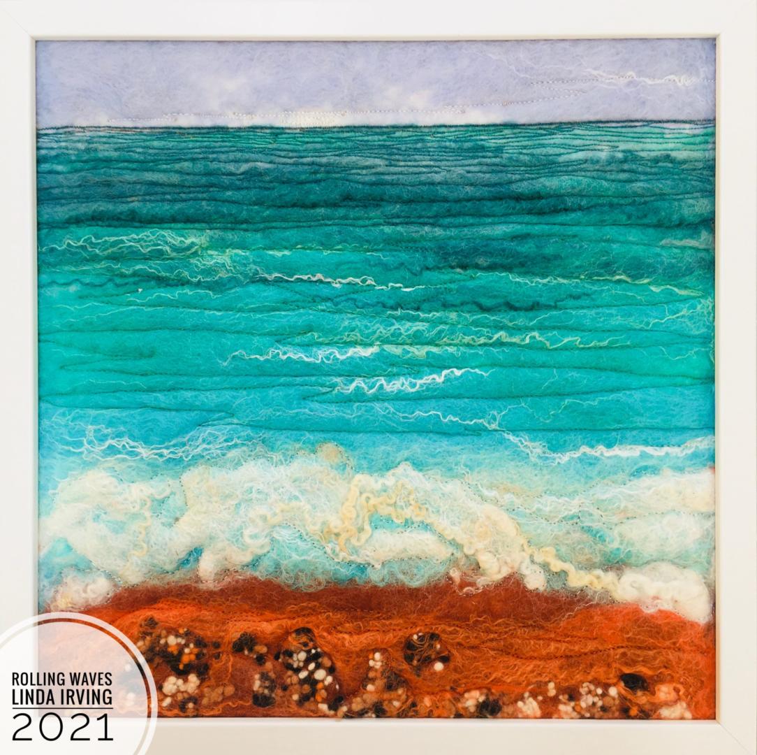 Felted Art – ‘Rolling Waves’
