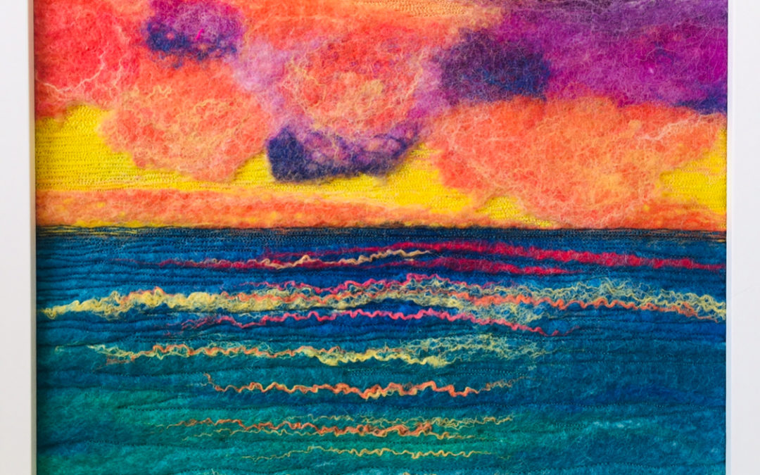 Felted Art – ‘Sunset at Logan’