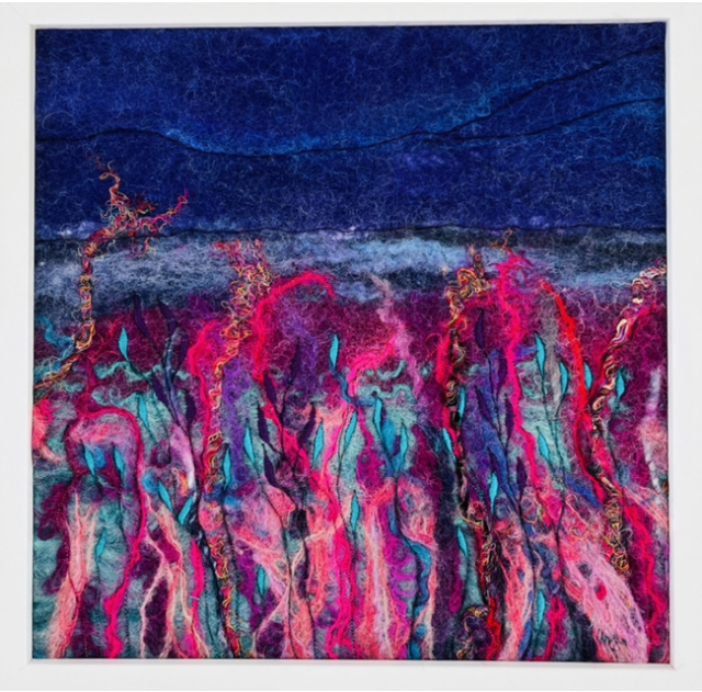 Felted Art – ‘Moon on the Water’